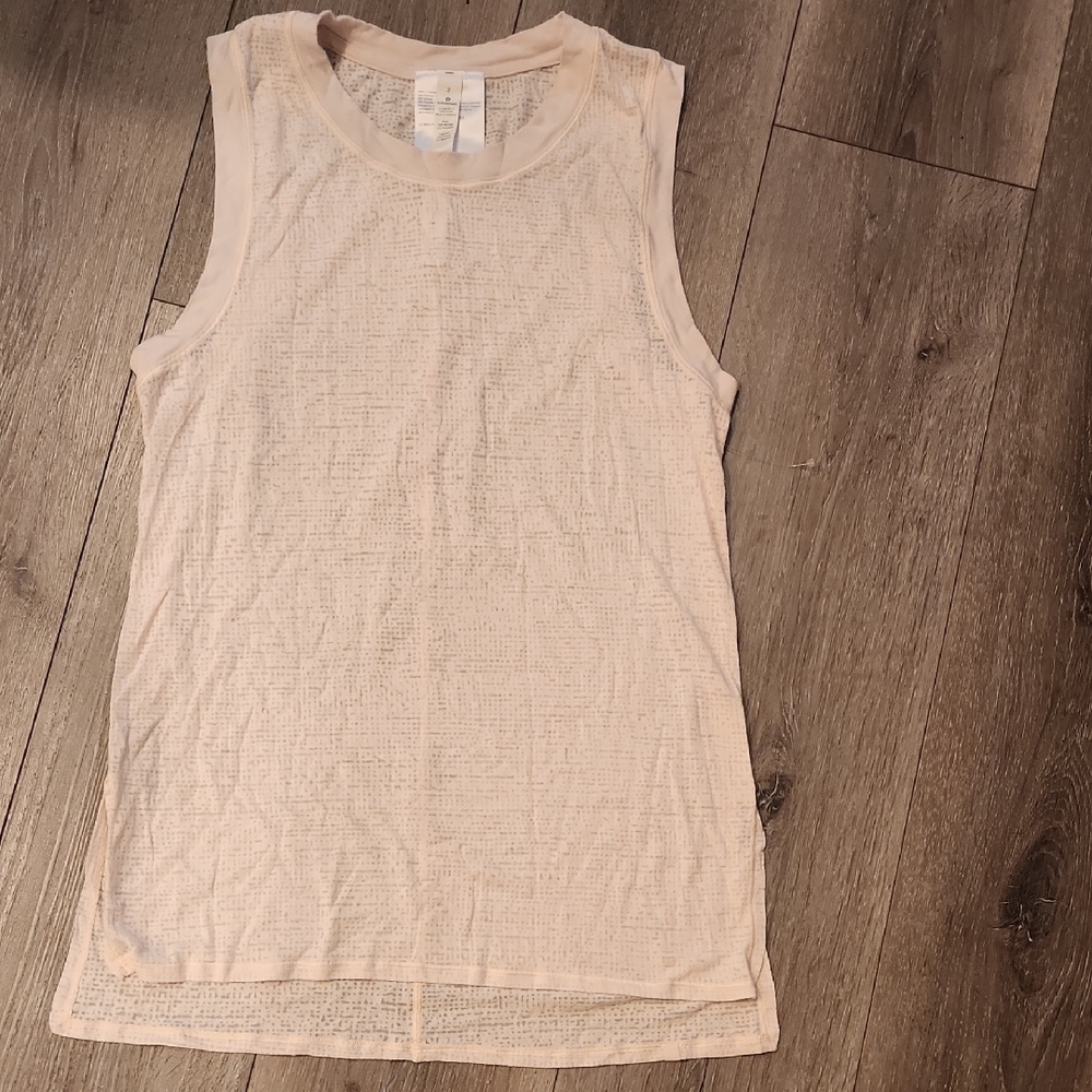 Lululemon Athletica Beige Sleeveless Top
